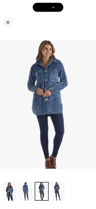 Softies Jackets & Blazers - Softies Women's Blue Fleece Button-Front Collared Robe Jacket w/ Pockets M